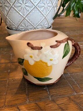 Vintage Orchard Ware Hand DECORATED orange Blossom Creamer